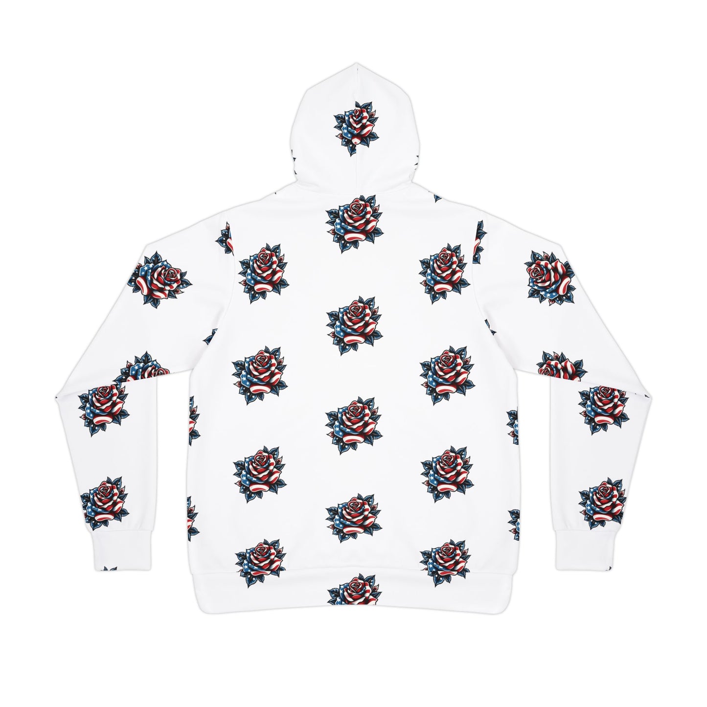 Women’s Hoodie – American Rose Tattoo Style.