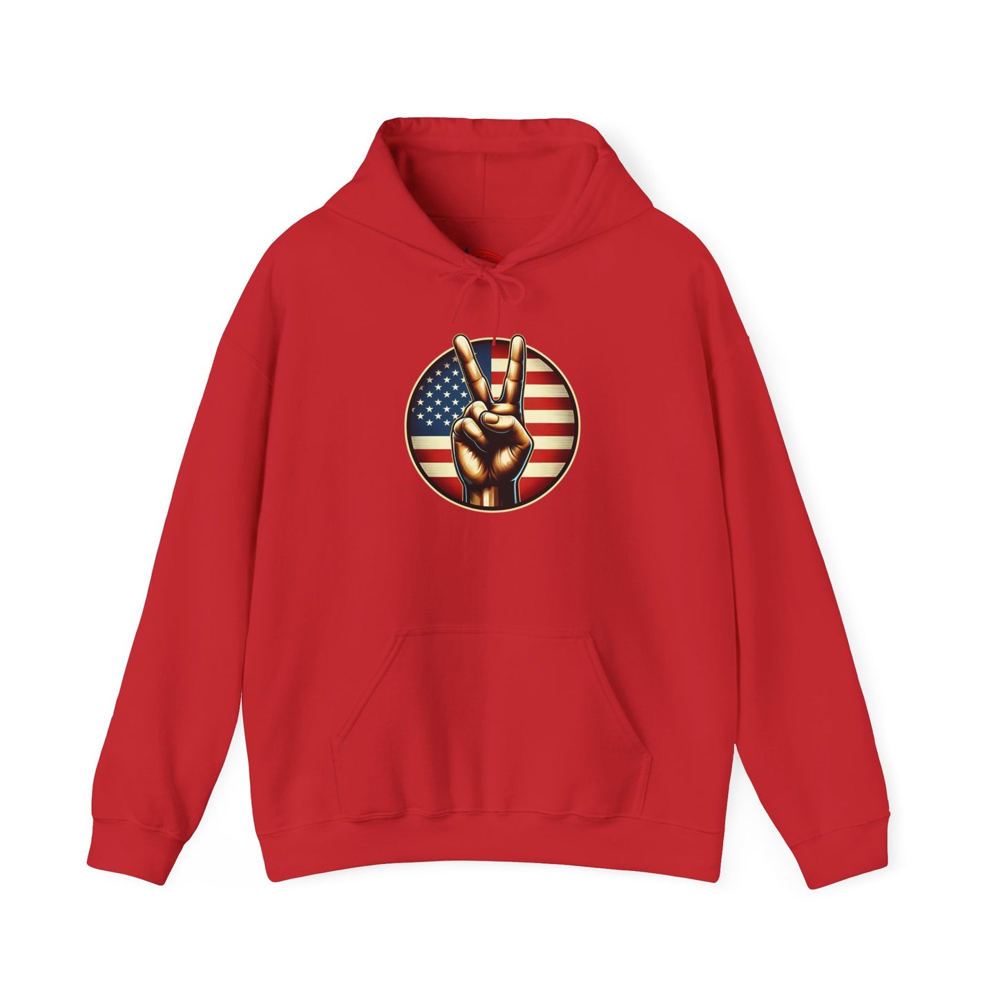 V 4 Victory Hoodie -Sweatshirt with Patriotic Symbolism