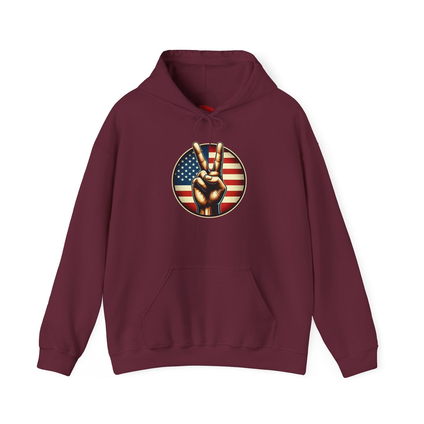 V 4 Victory Hoodie -Sweatshirt with Patriotic Symbolism