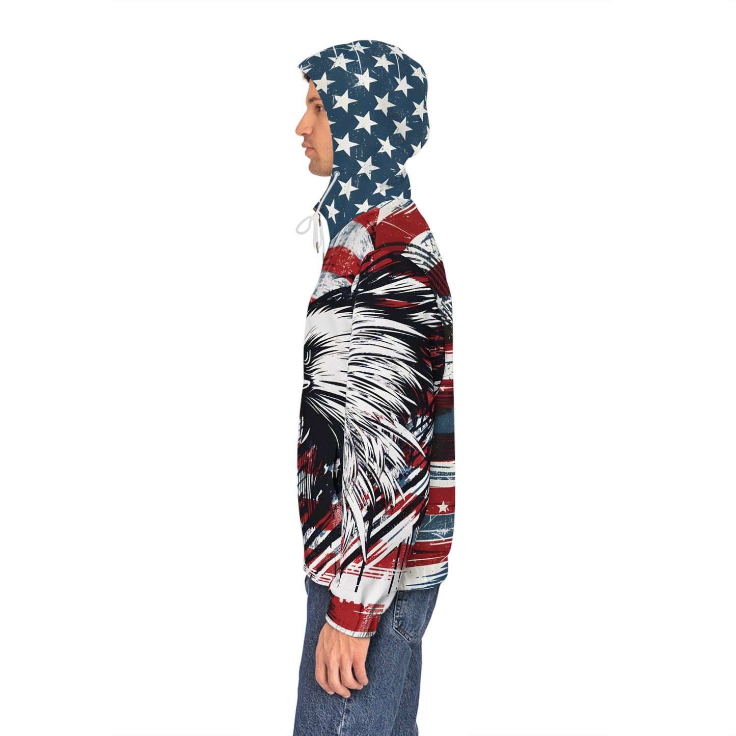 American Flag Eagle , Full-Zip Hoodie.