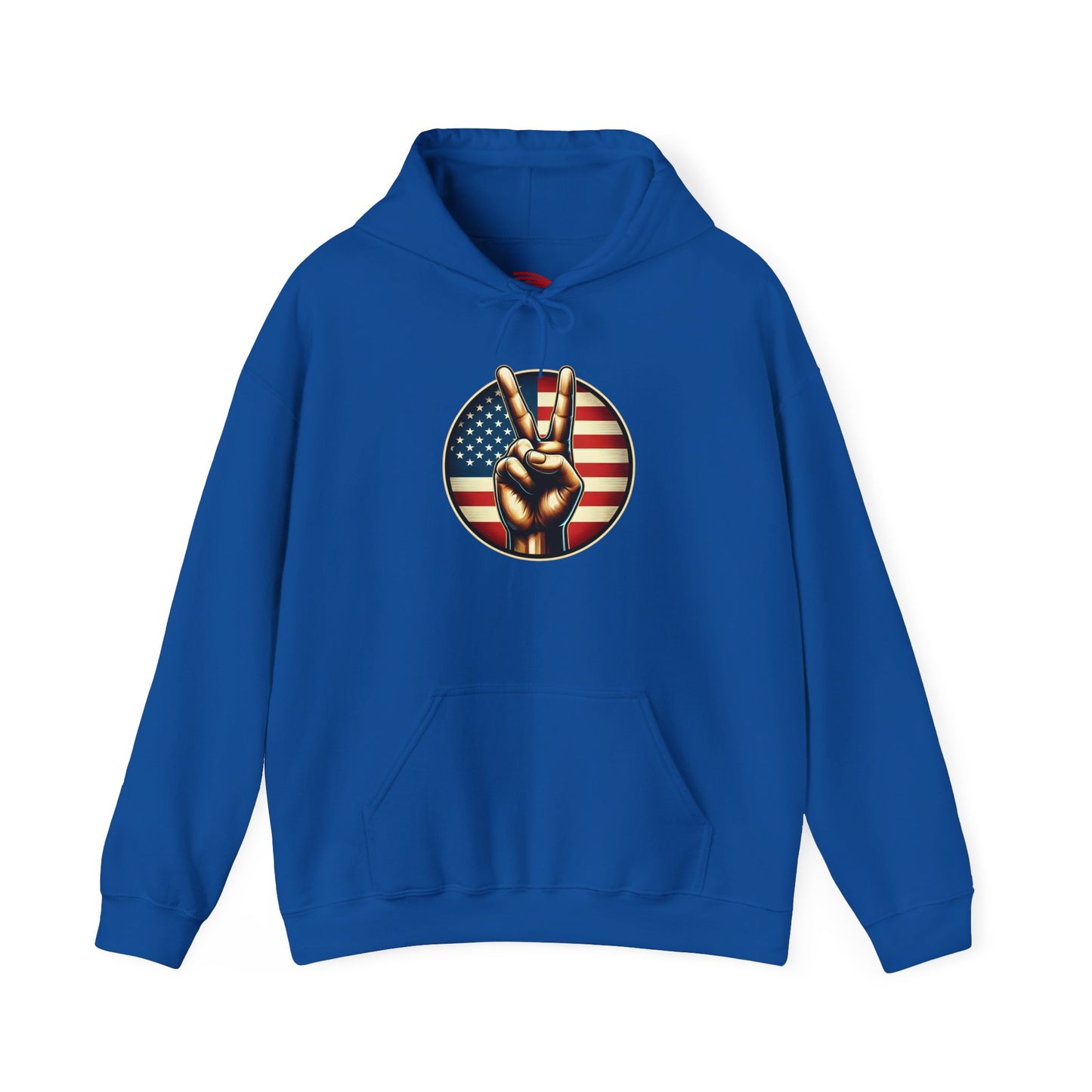 V 4 Victory Hoodie -Sweatshirt with Patriotic Symbolism