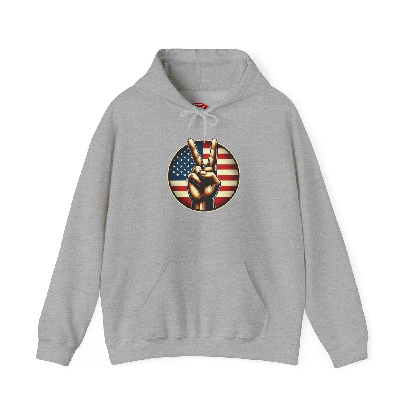 V 4 Victory Hoodie -Sweatshirt with Patriotic Symbolism