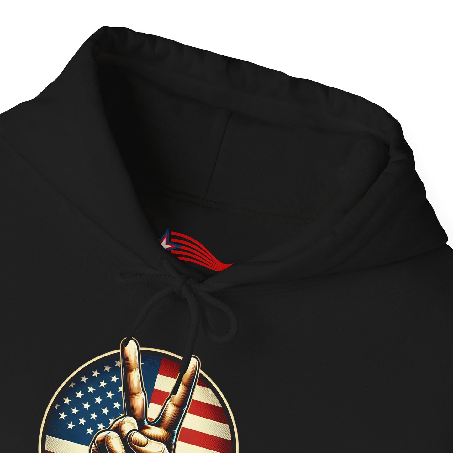 V 4 Victory Hoodie -Sweatshirt with Patriotic Symbolism