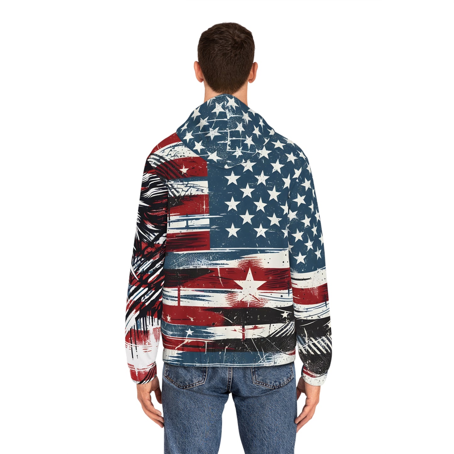 American Flag Eagle , Full-Zip Hoodie.
