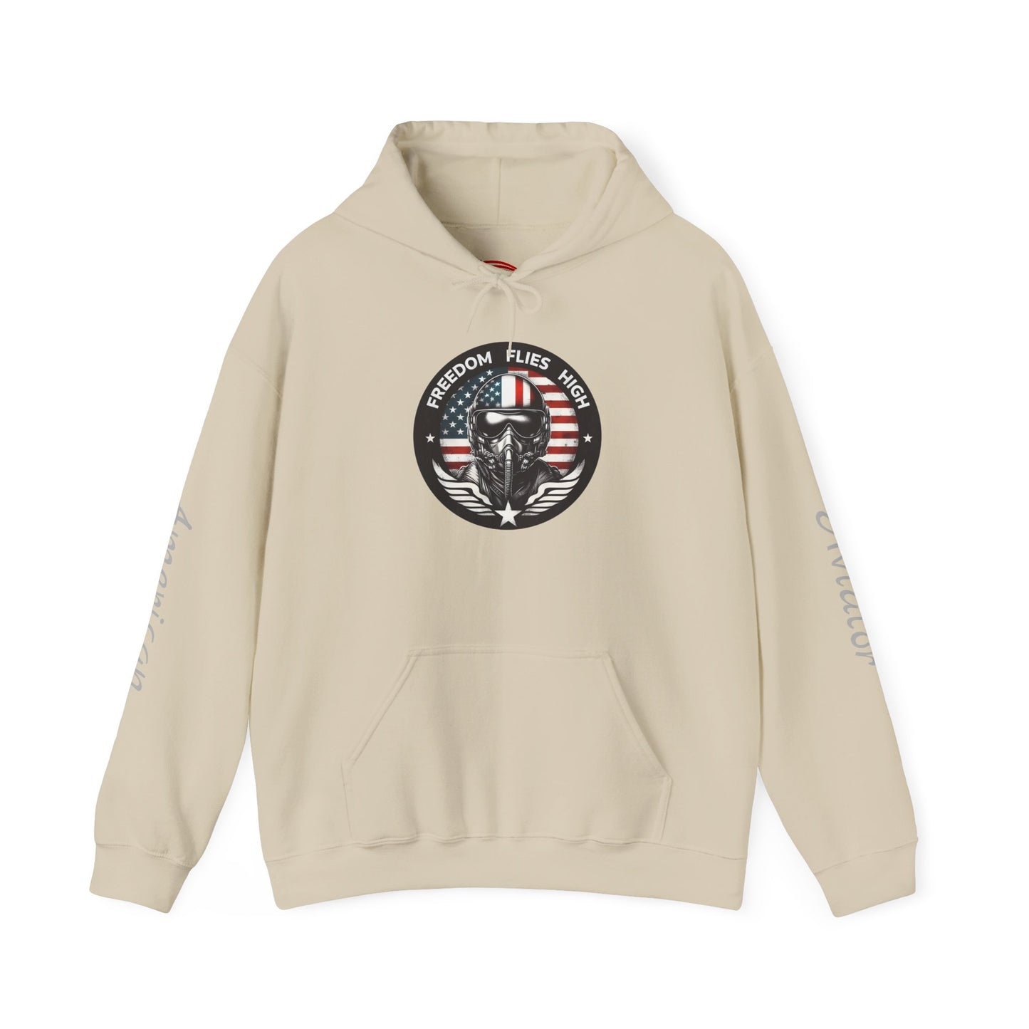 Patriotic Aviation Hoodie - Freedom Flies High Sweatshirt .