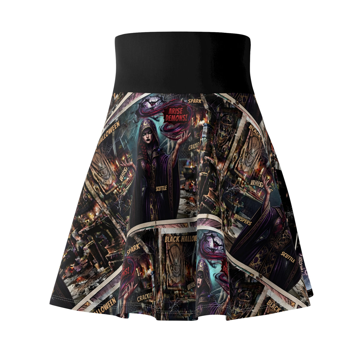 Witchcraft Halloween Skirt — Spooky  All Over Print