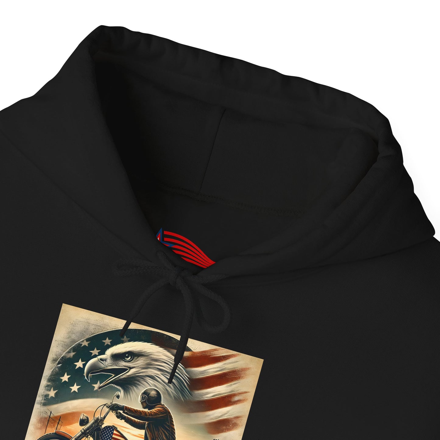 American Pride Motorcycle Hoodie ,Ride Free,Live Proud Sweatshirt .
