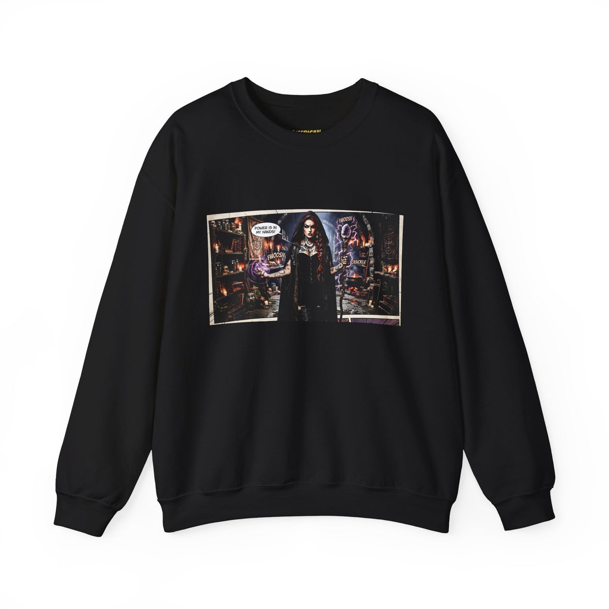 Witch's Power Comic Sweatshirt — Dark Sweatshirt