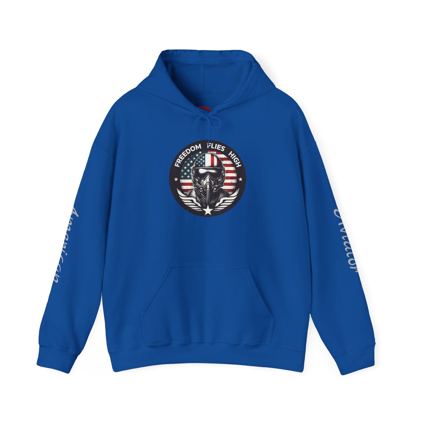 Patriotic Aviation Hoodie - Freedom Flies High Sweatshirt .