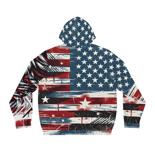 American Flag Eagle , Full-Zip Hoodie.