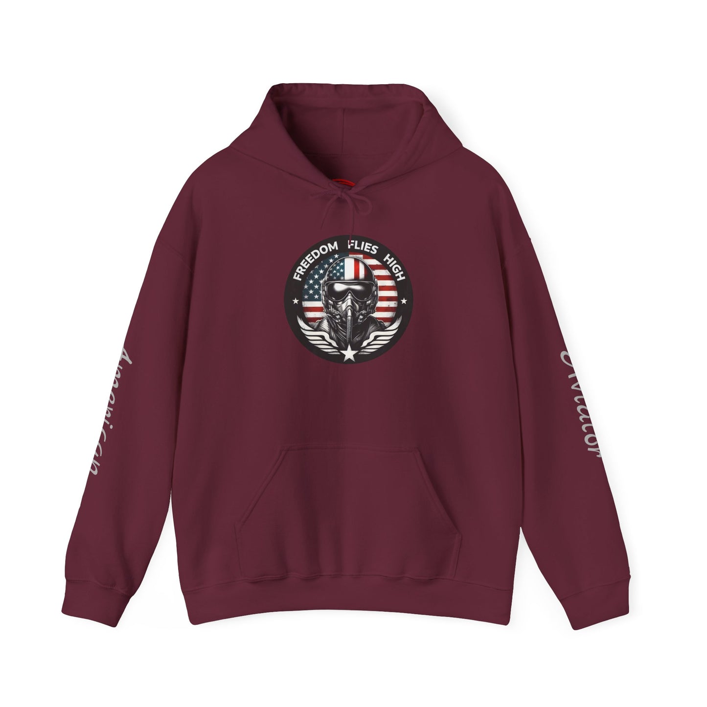 Patriotic Aviation Hoodie - Freedom Flies High Sweatshirt .