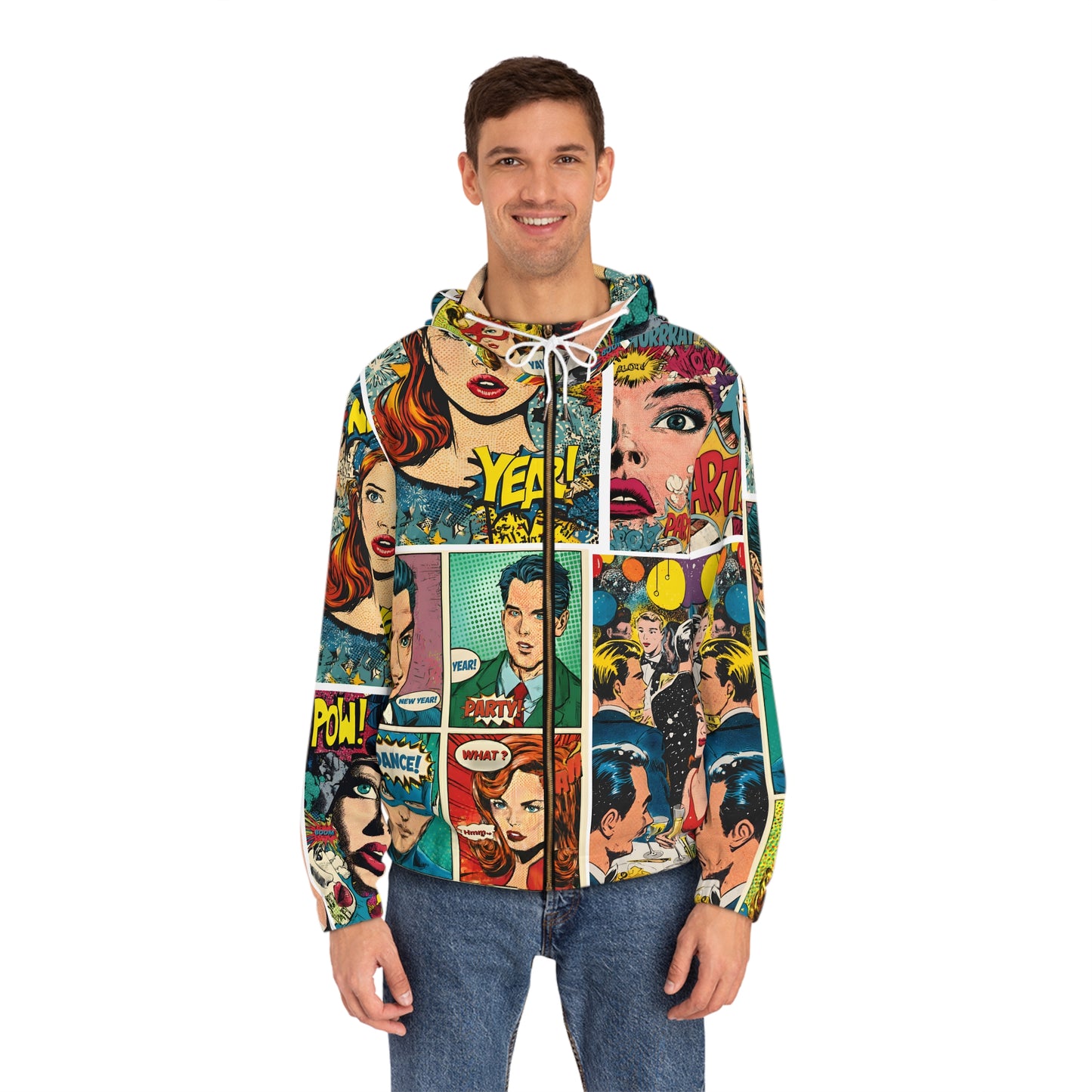 Pop Art Comics Full‑Zip Hoodie