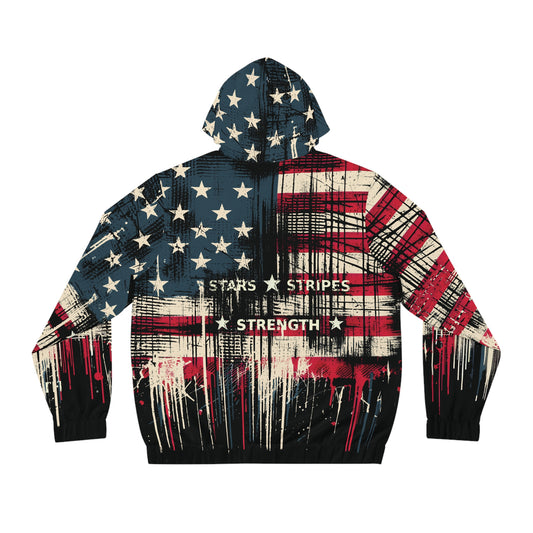 Patriotic And Stylish American Eagle Full-Zip Hoodie.