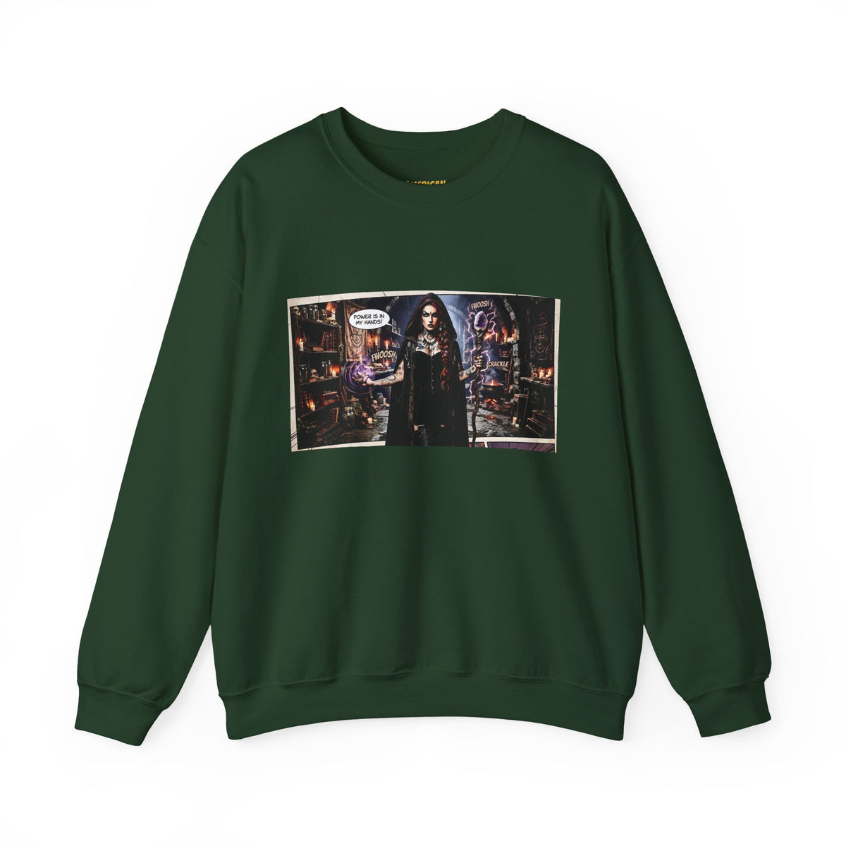 Witch's Power Comic Sweatshirt — Dark Sweatshirt